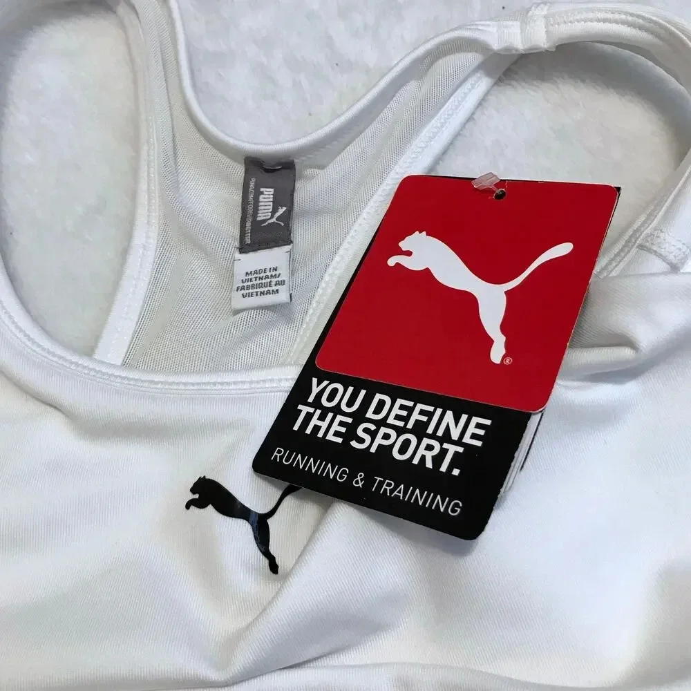 Puma NWT White Sports Bra Women S
